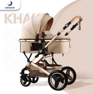 Xe đẩy CHILUX V1 6, xe đẩy cho bé CHILUX nhiều chế độ tiện dụng, sang trọng MÀU KEM