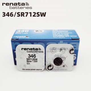 Pin đồng hồ Thụy Sỹ RENATA 346 / SR712SW silver bạc Made in Swiss (Loại tốt - Giá 1 viên)