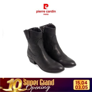 [NEW ARRIVAL] Giày Boots Nữ Cloudy, Chất liệu Da PU, Khóa cạnh, Độ cao 5cm, Cổ cao 21cm Pierre Cardin - PCWFWSF 153