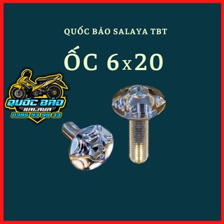 Ốc TBT 6x20 inox 304 gắn mặt nạ bửng yếm các loại xe mẫu 2 ngôi sao chuẩn inox 304