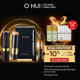Bộ Kem nền siêu che phủ và Mascara OHui Cover Stick Foundation Set