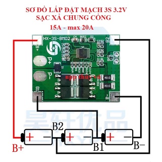 Mạch 3S pin sắt 3s 3.2v