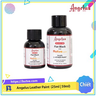 Màu acrylic vẽ da chuyên dụng Angelus Leather Paint - Flat Black (25ml | 59ml)