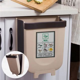 Thùng rác gập gọn cài cánh cửa hoặc đặt trên mặt sàn