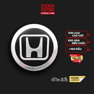 Sticker hình dán metal kim loại Sticker Factory - Chủ đề Honda car tròn 5.5cm