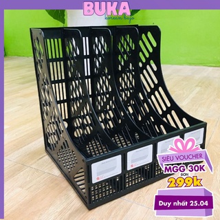 Khay đựng tài liệu văn phòng A4 4 ngăn DecorMe FQ  để bàn học lưu trữ sách vở văn phòng phẩm