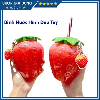 Bình Đựng Nước Hình Quả Dâu Tây Dung Tích 500ML Siêu Xinh