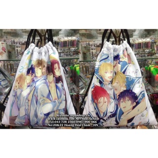 Ba lô rút anime manga free mẫu ngẫu nhiên ảnh in trực tiếp vào vải
