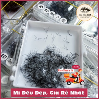 Mi Fan 3D- dày 0.07-cong C-CC-D - Hộp 500 Fan - Dụng cụ nối mi CHÍNH HÃNG - Mai Hòa Lash