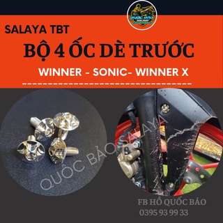 Bộ 4 ốc 6li TBT inox 304 lắp dè trước satria winner donic winner x bảo hành trọn đời