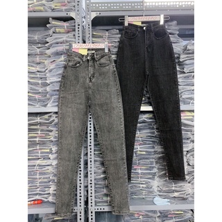 [Size 60kg -> 98kg] Quần BigSize Dài Jean Xám Sáng / Đen Muối Tiêu - Co Giãn Mạnh - Lưng Siêu Cao