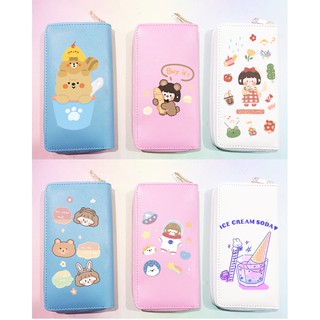 Ví gấu thỏ roro jump hoppang VBI34 ví dài thần tượng chibi kpop hoạt hình cute dễ thương