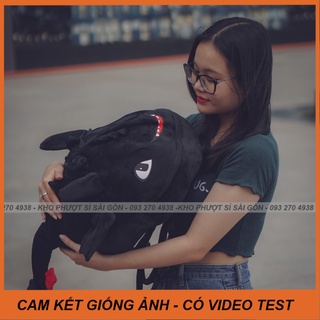 Balo vải nhung hình Rồng Sún Răng siêu Cute đi phượt màu đen mịn - Balo Rồng nhung xịn