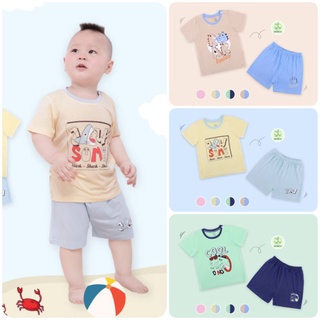(6->24 tháng) Bộ cộc tay cài vai Dokma, chất sợi tre siêu mềm mát, kháng khuẩn, ngăn tia UV (DB836)