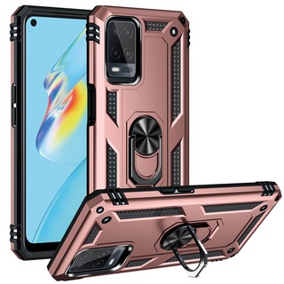 Ốp Điện Thoại Cứng Kèm Móc Xỏ Ngón Nam Châm Chống Rơi Cho OPPO A16 A54 A55 A74 A72 A92 A52 A53 A53s A94 A95 Reno 5Z F19