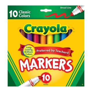 BÚT LÔNG MÀU NÉT LỚN Crayola 10 CÂY (hàng Mỹ)
