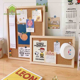 BẢNG GHIM GỖ GHI CHÚ DECOR BÀN LÀM VIỆC - Tặng kèm phụ kiện dây treo, móc treo, hình dán sticker, ghim