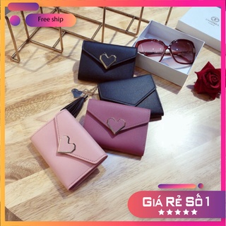 [GIÁ SỈ ] VÍ NỮ HÌNH TRÁI TIM ❤ VÍ MINI NHỎ XINH HOT 2021