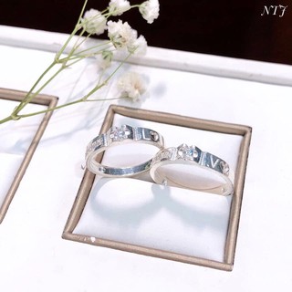 NHẪN ĐÔI CHỮ LOVE MẪU MỚI BẠC TA