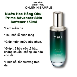 [Tách sét - Date 2024] Chai Nước hoa hồng chống lão hoá OHUI Prime Advancer Skin Softener 150ml giúp tăng cường độ ẩm.
