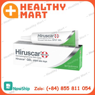 ✔️️️️Gel giảm mụn viêm mụn ẩn ngừa thâm Hiruscar Anti-Acne Spot Gel+ 10 gram