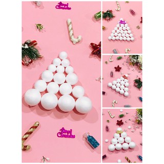 Mút xốp bi tròn - Mút xốp bán tròn 2cm 3cm 4cm phụ kiện trang trí Noel, phụ kiện handmade,.......
