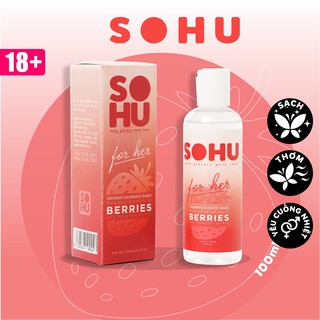 Dung dịch vệ sinh phụ nữ SOHU hương dâu rừng khử mùi tự nhiên lành tính chai 100ml