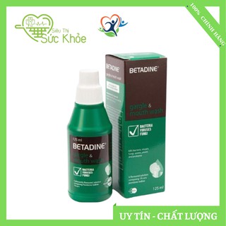 Betadine, Nước xúc miệng, Hỗ trợ làm giảm viêm họng bảo vệ khoang miệng khỏi vi khuẩn hiệu quả cao khi sử dụng