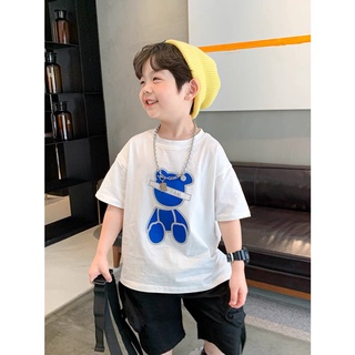Áo thun cộc tay Gấu xanh cho bé 8-18kg QATE839