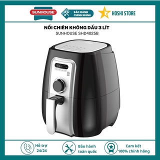 [Mã ELHADEV giảm 4% đơn 300K] Nồi chiên không dầu 3.0L Sunhouse SHD4025B đen