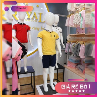 Áo Polo cao cấp màu Vàng cho Bé trai 9-29kg- Royal KIDS