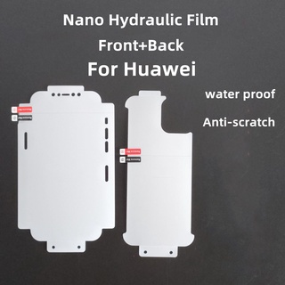 Ốp Điện Thoại Hydrogel + Film Hydrogel Bảo Vệ 360 Độ Chống Thấm Nước Cho Huawei P20 P30 P40 P50 Pro MATE 20 30 30E 40 Pro 40E 7 8 9 Pro 6 5G 8SE 7SE