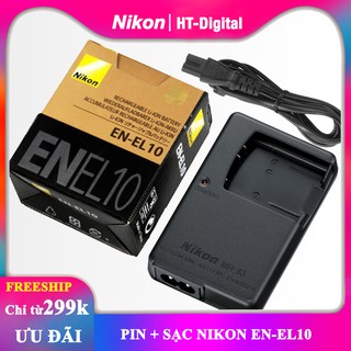 Pin + sạc máy ảnh Nikon EN-EL10 (Bảo hành 6 tháng)
