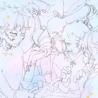 [MnM] Line art “Thần tiên” của họa sĩ Tong Fan - tranh in tô vẽ màu nước ( 300gsm )