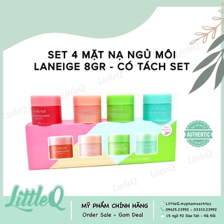 MẶT NẠ MÔI LANEIGE SET 4 LỌ 8gr SIÊU HOT - có tách set