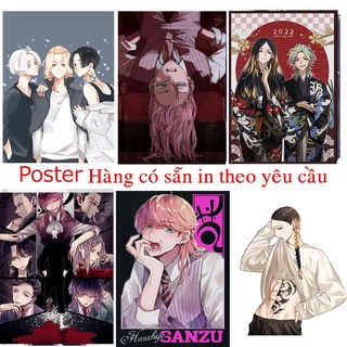 [Mã 154LIFESALE giảm 10% đơn 99K] poster tranh treo senju akashi mikey izana Tokyo Revengers - Kịch Trường Của Takemichi