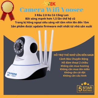 Camera Yoosee 3 Râu 2.0, Trang Bị Hồng Ngoại Siêu Sáng, Cảnh Báo Chuyển Động Đàm Thoại 2 Chiều