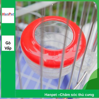 Hanpet.GV- Bộ máng ăn + uống cho chim (Bộ tròn) dạng treo chuồng lồng- máng ăn uống chim cảnh, gà tre, gà đá,nhím, c