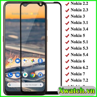 Cường lực Full màn Nokia 1.3 / 2.3 / 2.1, 3.1, 3.2 / 2.4 / 5.3 / X5 / x6 / x7 / 7.2 / 8.3 G11 G21 G10 C21 plus X10 X20