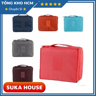 Túi Đựng Mỹ Phẩm Chống Thấm Màu Đơn Sắc SUKAHOUSE H024
