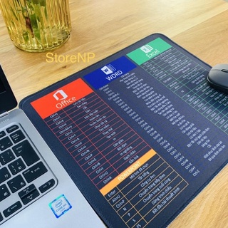 Lót chuột, pad chuột 25x30 phím tắt và black phù hợp cho dân văn phòng, game, giải trí, học tập