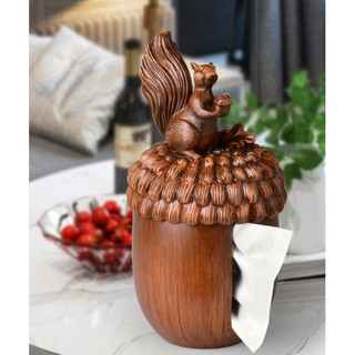 Hộp đựng khăn giấy trụ hình sóc HG10