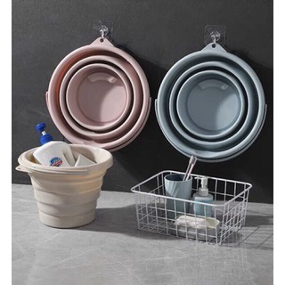 Xô silicon gập gọn tiện lợi 3 cỡ