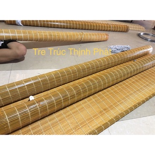 Mành rèm tre trúc Nan Nhỏ chỉ xoắn sơn bóng Vàng cực kì thoáng mát [Khổ ngang 1.2m; 1.6m; 1.8; 2M]