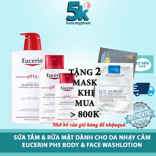 [CHÍNH HÃNG] SỮA TẮM VÀ RỬA MẶT DÀNH CHO DA NHẠY CẢM EUCERIN PH5 BODY &amp; FACE WASHLOTION