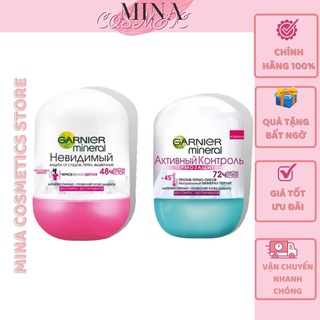 Lăn nách khử mùi diệt khuẩn Garnier Mineral Invisible 48H