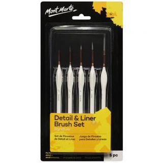 Bộ cọ tỉa và đi nét Mont Marte Detail &amp; Liner Brush Signature - 5 cây