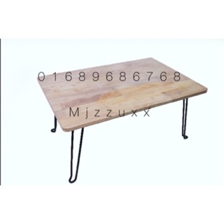 Bàn ăn ngồi bệt gấp xếp chân kim loại mặt gỗ cao su tự nhiên chất lượng tốt giá rẻ đẹp