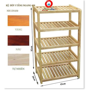 Kệ Giày Dép 5 Tầng [FREESHIP - GIÁ SIÊU RẺ]  Kích Thước Rộng 45, Rộng 62cm, Rộng 80Cm Gỗ Xuất Khẩu - Azonshop