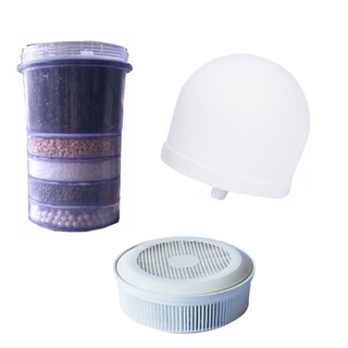 Bộ linh kiện lọc nước 3 món (lõi 5 tầng, nấm sứ, đá khoáng) - Lắp đặt cho mọi bình nước